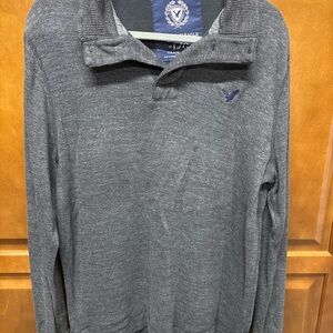 American Eagle Outfitters Dark Gray Polo Shirt